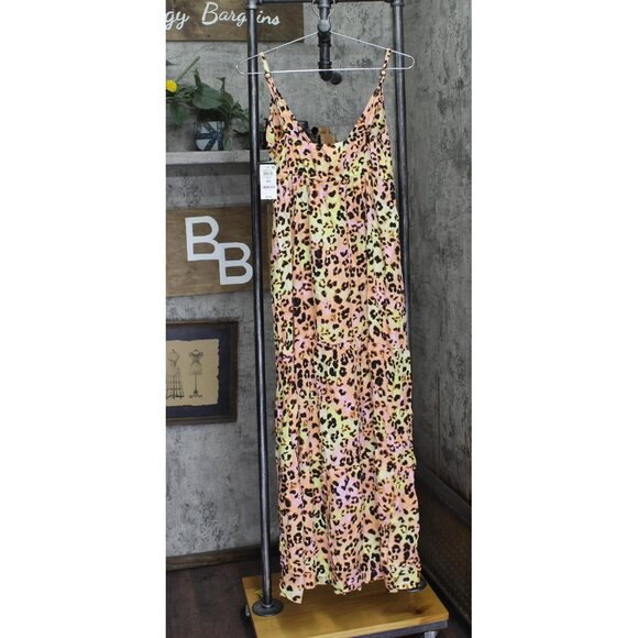 Bar III Womens Animal-Print Swim Cover Up Dress MBSH24834 Multi Animal Pink XS - Picture 2 of 8